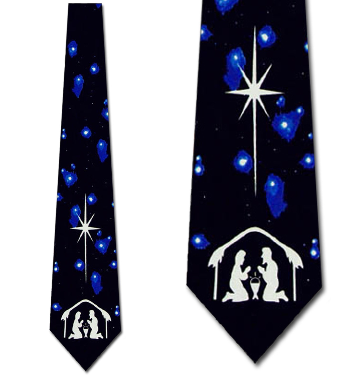 908-100: Nativity Ties Religious Christmas Neckties Abstract Black by Steven Harris